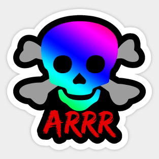 Jolly Roger Colourful Sticker